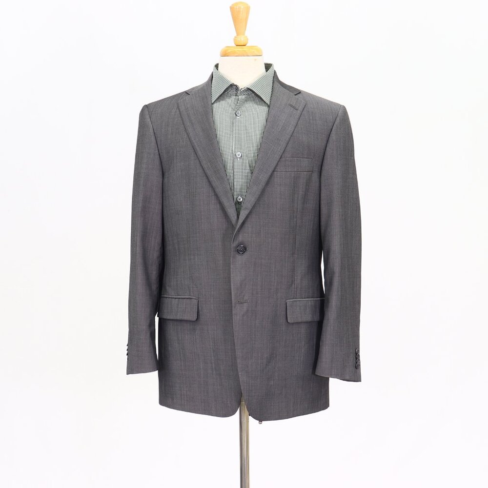 Hart Schaffner Marx 42R Gray Solid 2-Button Sport Coat Blazer Jacket T182